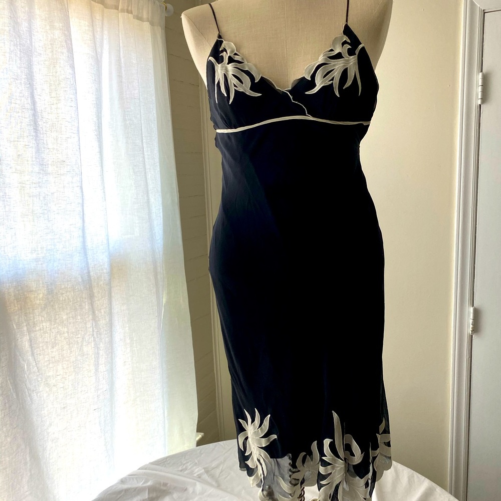 B&W Silk Slip Dress, BCBG Maxazria. Size 8